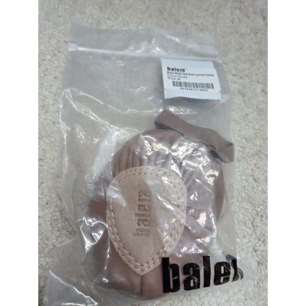 Balera Half‑Sole Lyrical Turner Dance Shoes – Nude – Size M